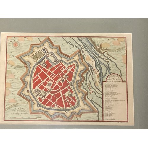 515 - A quantity of framed decorative colour maps, to include Germany, Aden, Venetia and a signed in penci... 