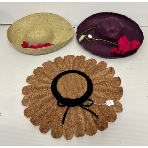 288 - Millinery supplies and vintage hats to include Ostridge boars, all in used condition, see all images... 