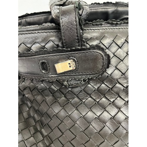 274 - BOTTEGA VENETA black handbag, numbered 152580V11801000, in used condition with some wear, see all im... 