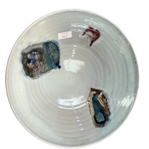 417 - A collection of C20th Art Pottery, to include: L Thompson; Sarah Purvey (b1968) 