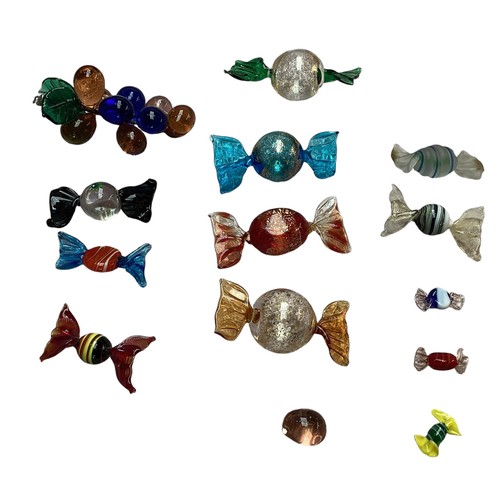 415 - A collection of Murano glass decorative sweets, approx 11, condition appears ok, see images