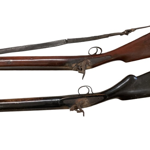 189 - Two single shot percussion muskets. Obsolete calibre.