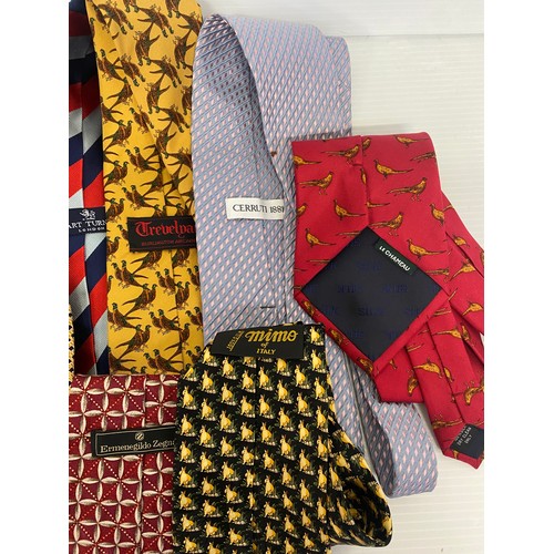 179 - 11 gents ties and a Holland & Holland Cravat; ties to include Cerruti, Le Chameau, Trevelyan Burling... 