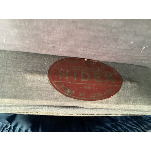 195 - Two travelling hat trunks with numerous applied travel stickers, Orient Line etc,