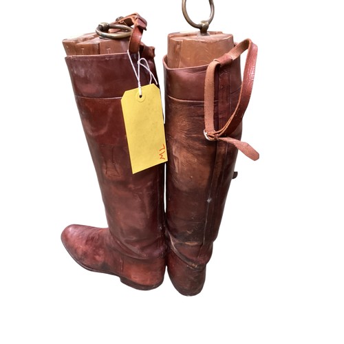 188 - Three pairs of Gents leather boots: - a pair of Maxwell of Dover Street long brown leather boots wit... 