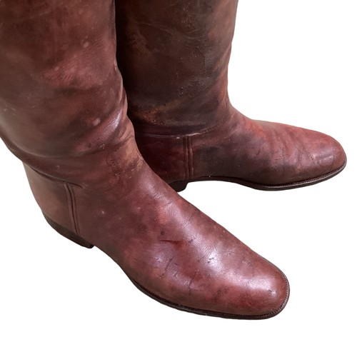 188 - Three pairs of Gents leather boots: - a pair of Maxwell of Dover Street long brown leather boots wit... 