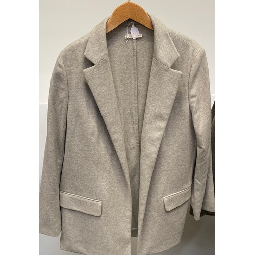 299 - A quantity of ladies jackets, to include Wool and Cashmere; HERMES PARIS 100 percent cashmere grey t... 