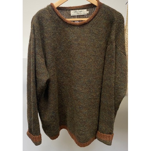 300 - A very large knitted shawl and a green jumper, Condition used and minor wear, but no damage, see pho... 