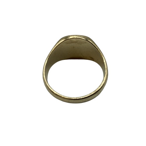 128 - A 9ct gold gents signet ring. 7.1g. Size R.