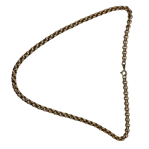 130 - Two 9ct gold curb link necklaces. 38cm, 40cm. 25.7g