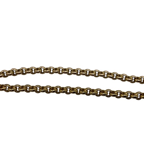 130 - Two 9ct gold curb link necklaces. 38cm, 40cm. 25.7g