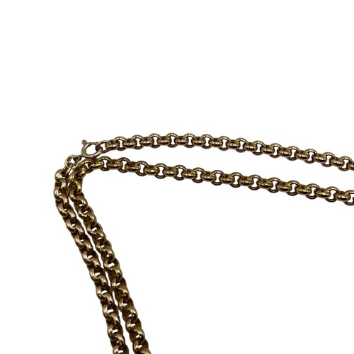 130 - Two 9ct gold curb link necklaces. 38cm, 40cm. 25.7g