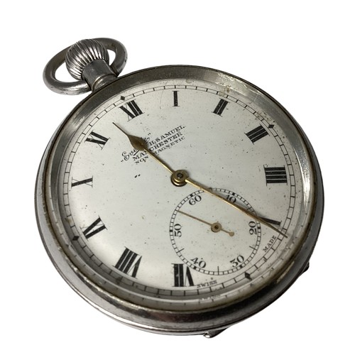 126 - Three sterling silver cased pocket watches. Key wind example by Hettish , Exeter and two crown wind ... 