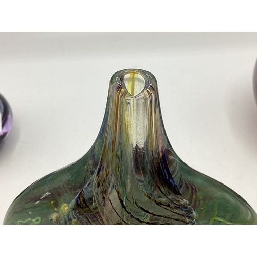 461 - A collection of art glass to include Caithness example and a Mdina style glass vase.