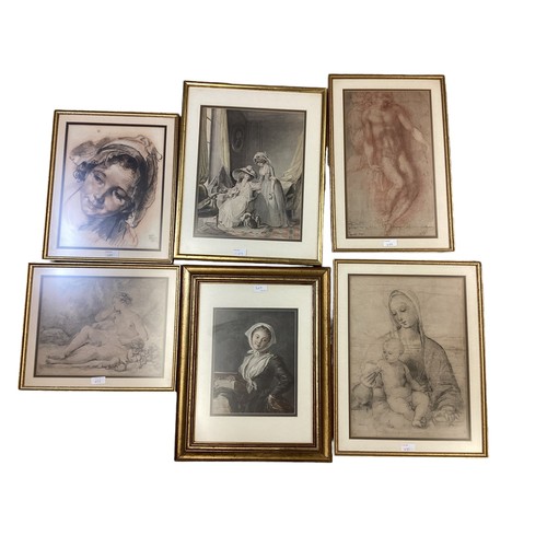 473 - A collection of framed classical prints.