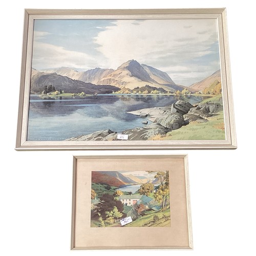 471 - W. Heaton Cooper. A glazed print together with a smaller example.