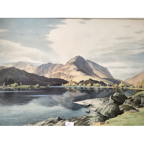 471 - W. Heaton Cooper. A glazed print together with a smaller example.