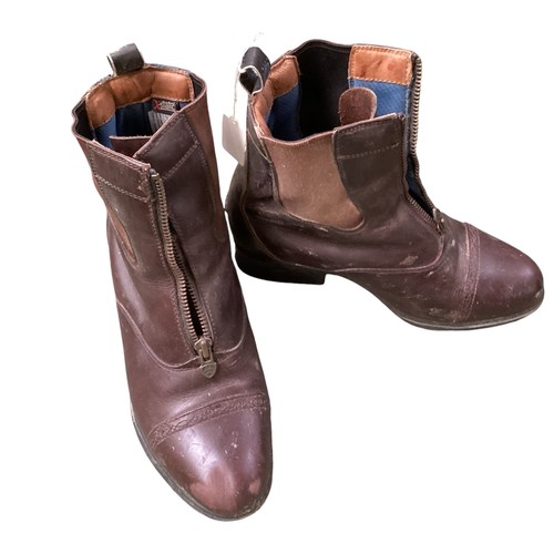 180 - Three pairs of brown leather boots to include Le Chameau walking boots, no laces, marked size UK 8; ... 