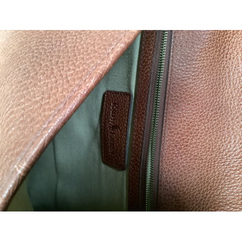 265 - Ralph Lauren brown leather satchel bag.