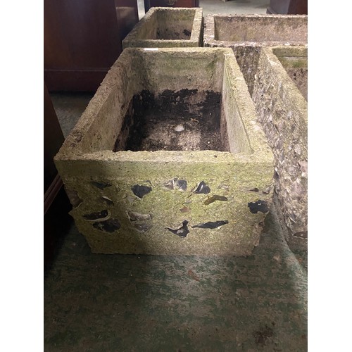 536 - A set of reconstituted garden planters