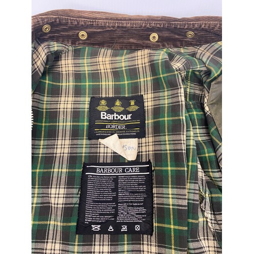 213 - A  traditional BARBOUR Border jacket, approx size 40, in used condition