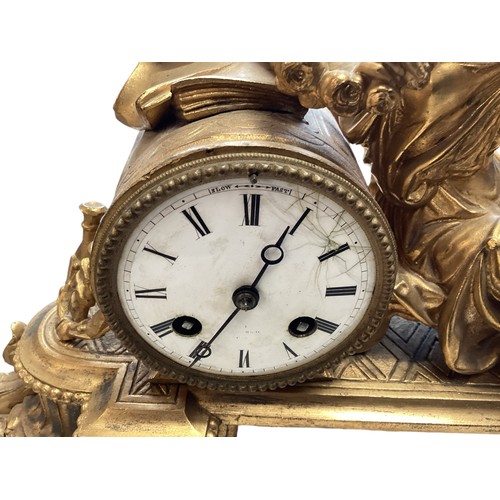 338 - Two French gilt mantle clocks.