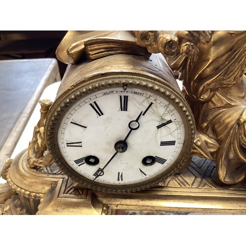 338 - Two French gilt mantle clocks.