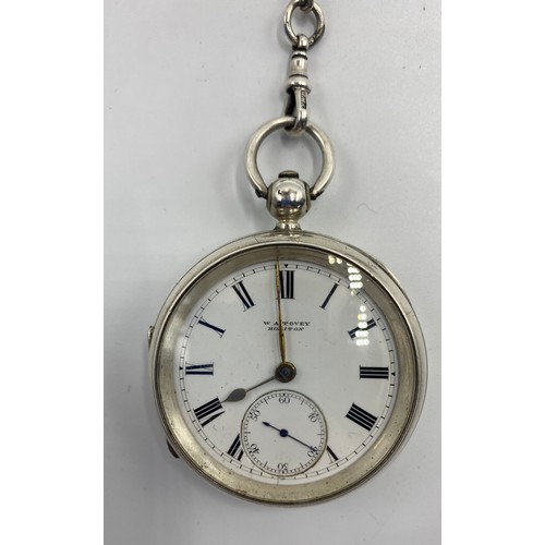 55 - Two pocket watches a yellow and white metal Omega example and one other.