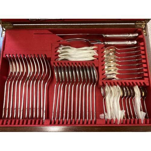 12 - A 12 person canteen of silver plated cutlery.