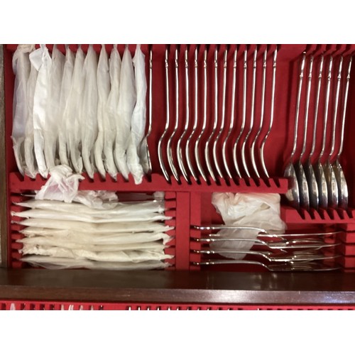 12 - A 12 person canteen of silver plated cutlery.