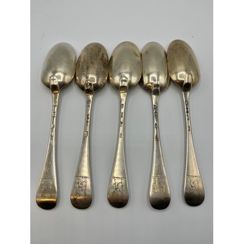 36 - A collection of 17th/18th century flatware, various dates and makers. 799g.