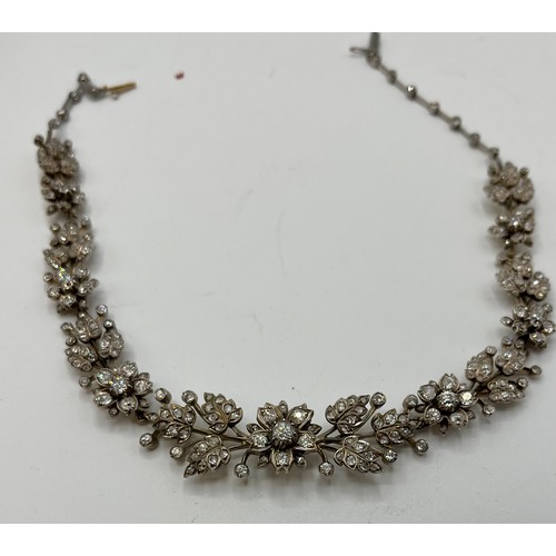 4 - A late 19th / early 20th century, metamorphic diamond tiara. Converting into a tiara, earrings, neck... 