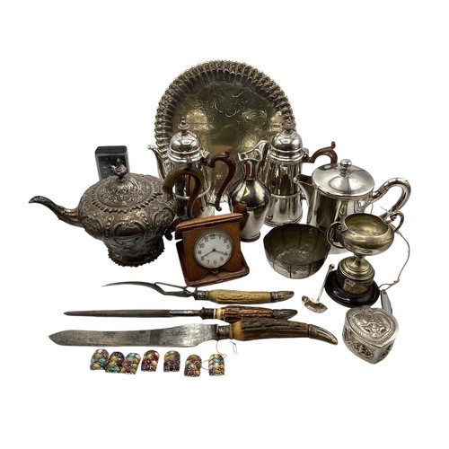 31 - A  collection of silver plated wares.