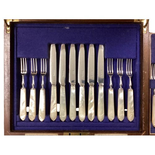 8 - A 12 person canteen of silver plated cutlery together with other boxed silver plated items.