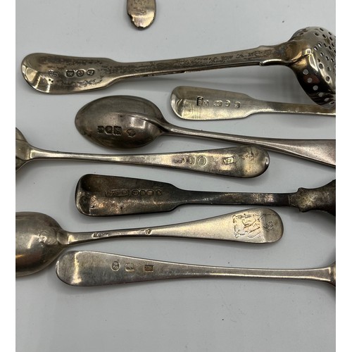 86 - A collection of sterling silver flatware. various dates and makers. 187g.