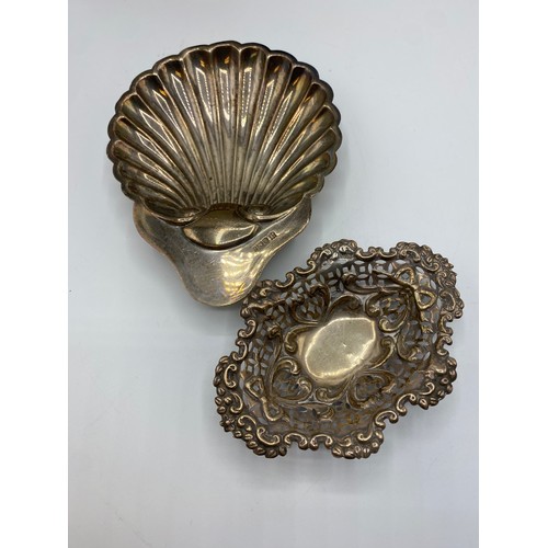 165 - A quantity of sterling silver items to include Armada dishes, , match box holders,, a sporting troph... 