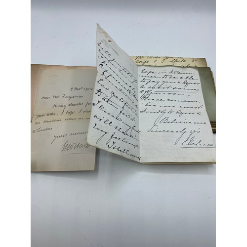 195 - An Autograph book, with letter from Winston Churchill. on headed note paper, 105 Mount Street, Nov 1... 