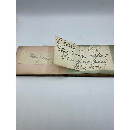 195 - An Autograph book, with letter from Winston Churchill. on headed note paper, 105 Mount Street, Nov 1... 