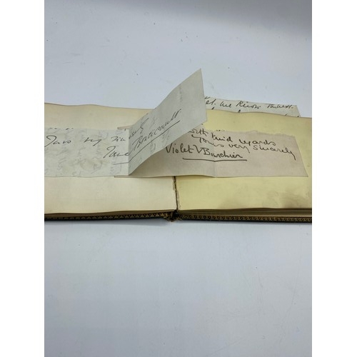 195 - An Autograph book, with letter from Winston Churchill. on headed note paper, 105 Mount Street, Nov 1... 