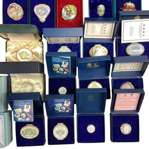 183 - A extensive collection of Halcyon Days enamels, all from am private collection, mainly in original b... 