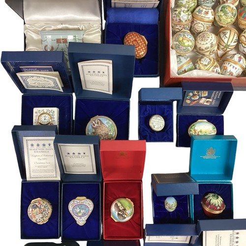 183 - A extensive collection of Halcyon Days enamels, all from am private collection, mainly in original b... 