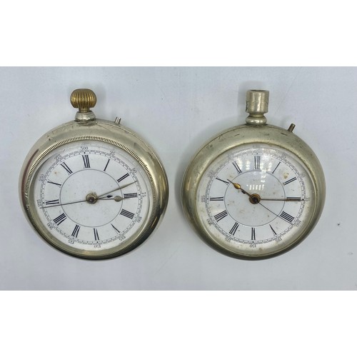 168 - Three white metal pocket watches, one with military arrow and numbered 109697 GSTP, together with a ... 