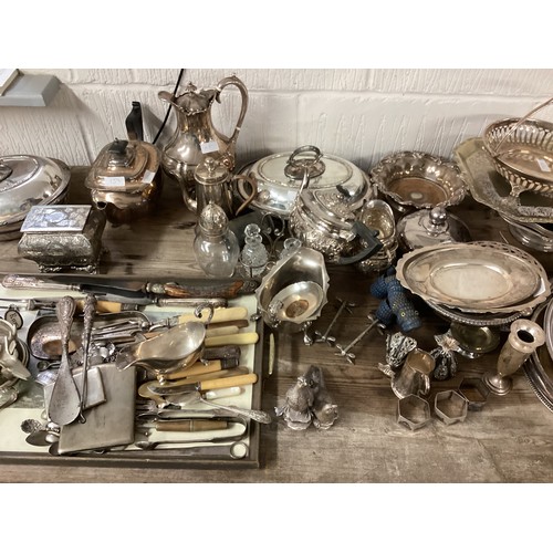 159 - A large quantity of silver plated wares