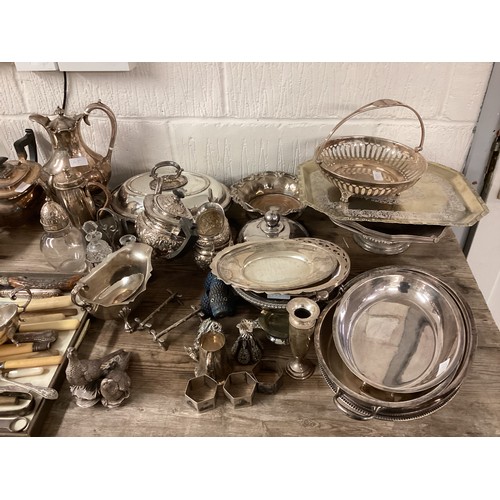 159 - A large quantity of silver plated wares