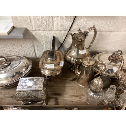 159 - A large quantity of silver plated wares