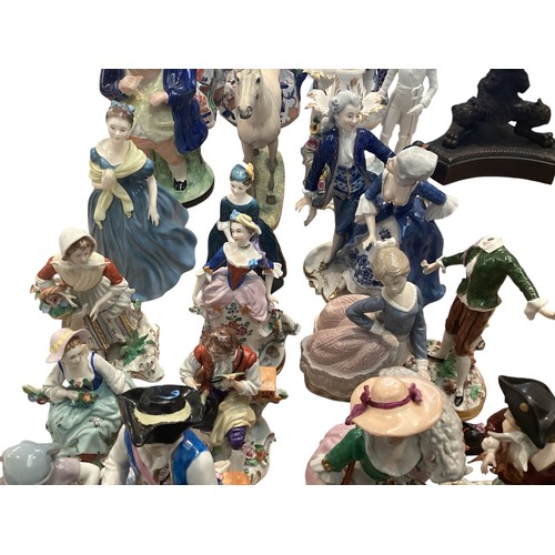 226 - Quantity of general china to include figurines, Royal Doulton ladies, Adrienne etc, and a collection... 