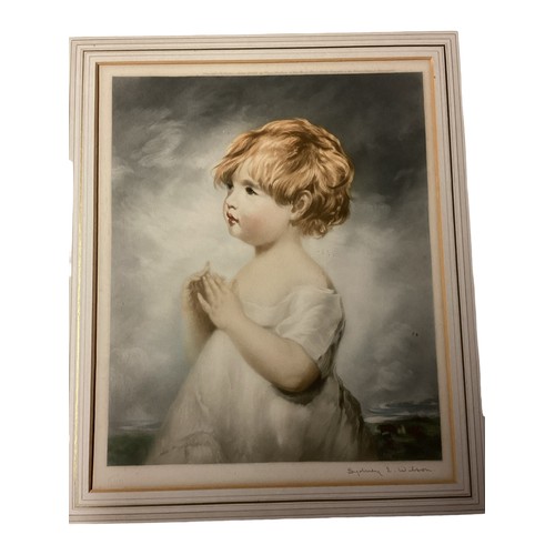 416 - Four gilt framed and glazed portrait prints, all signed in pencil Sydney Wilson. Portrait of a child... 