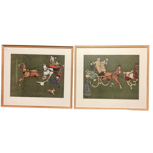 419 - Three Cecil Aldin prints, including a pair of Cecil Aldin humorous coaching prints,  40.5cm x 50.5cm... 