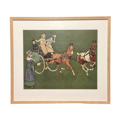 419 - Three Cecil Aldin prints, including a pair of Cecil Aldin humorous coaching prints,  40.5cm x 50.5cm... 