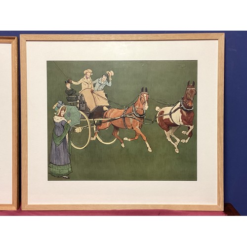 419 - Three Cecil Aldin prints, including a pair of Cecil Aldin humorous coaching prints,  40.5cm x 50.5cm... 